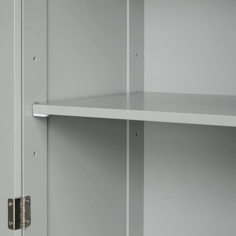 Armario para ropa blanca de 13 in. W x 20 in. D x 68.1 in. H con dos cajones de distintos tamaños y estante ajustable