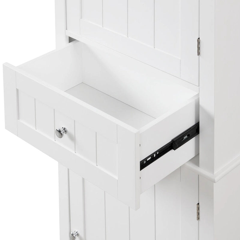Freistehender Badezimmerschrank mit Schublade und verstellbarer Ablage